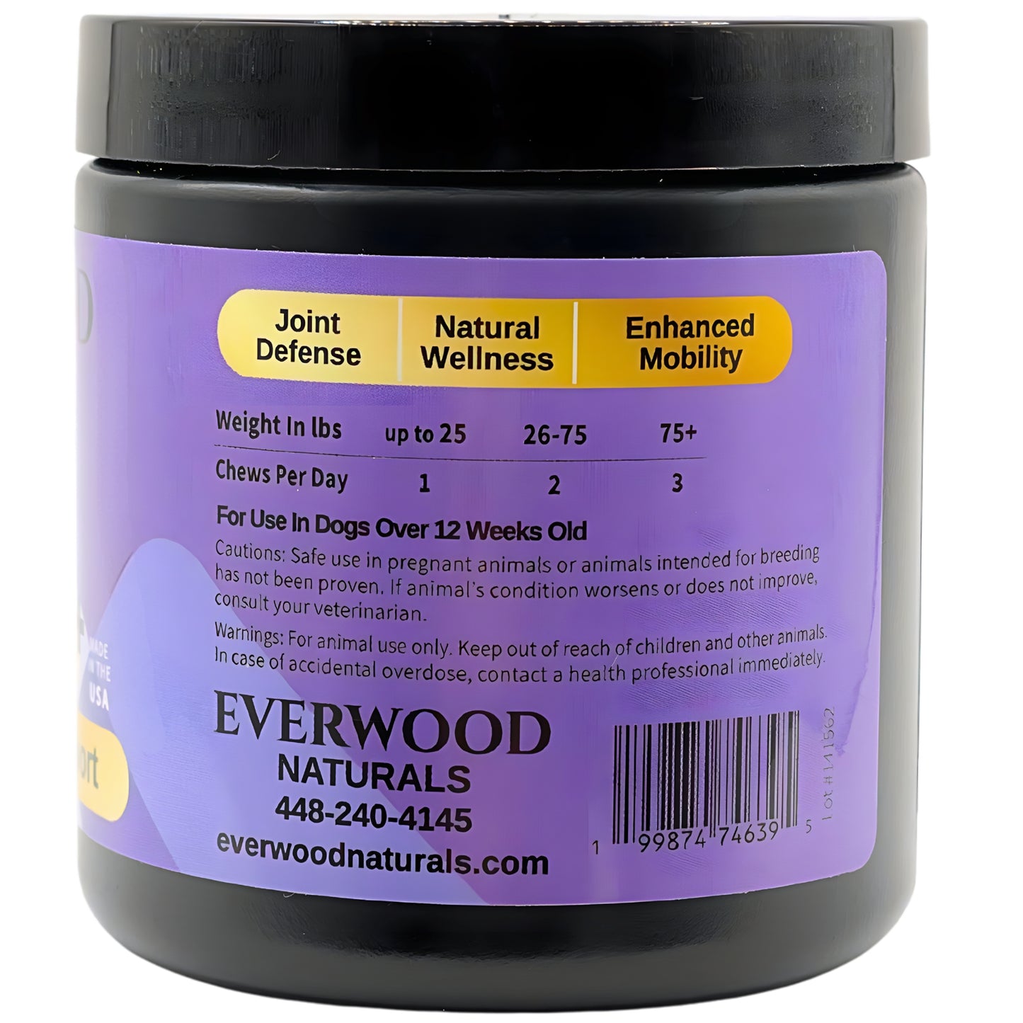 Everwood Naturals Advanced Vet Strength Joint & Mobility Dog Supplement Chews