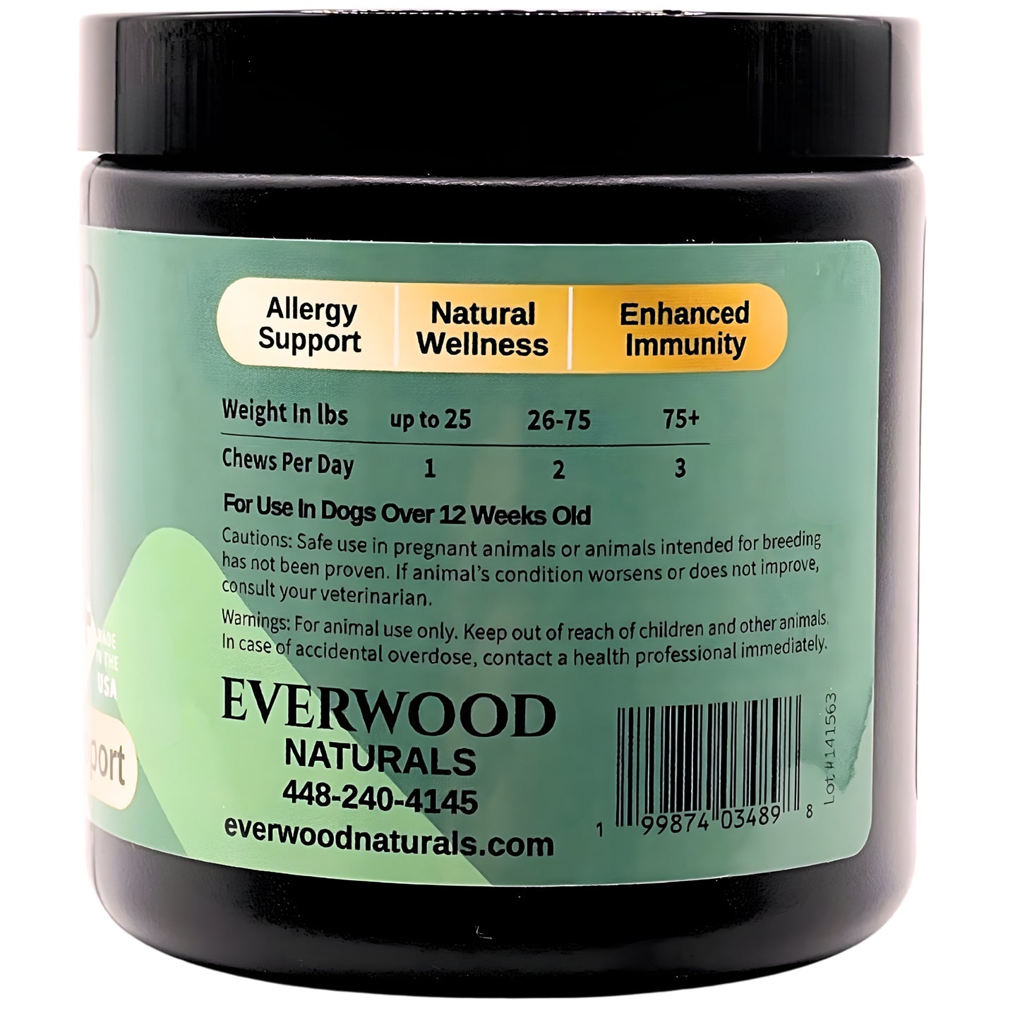 Everwood Naturals Advanced Vet Strength Allergy & Immunity Dog Supplement Chews