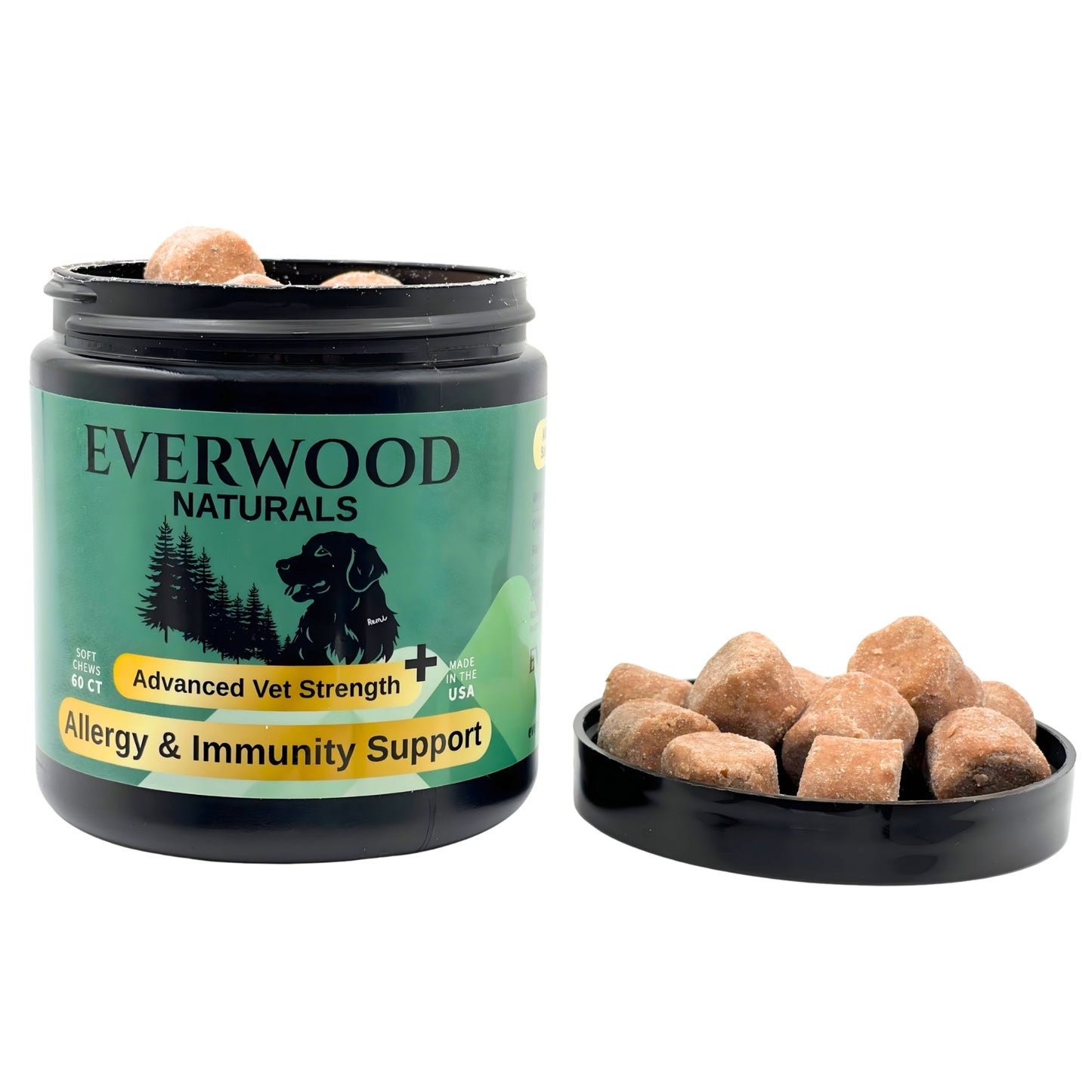 Everwood Naturals Advanced Vet Strength Allergy & Immunity Dog Supplement Chews - Everwood Naturals