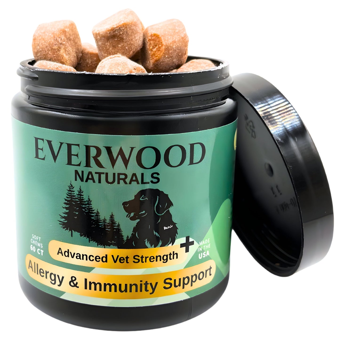 Everwood Naturals Advanced Vet Strength Allergy & Immunity Dog Supplement Chews - Everwood Naturals