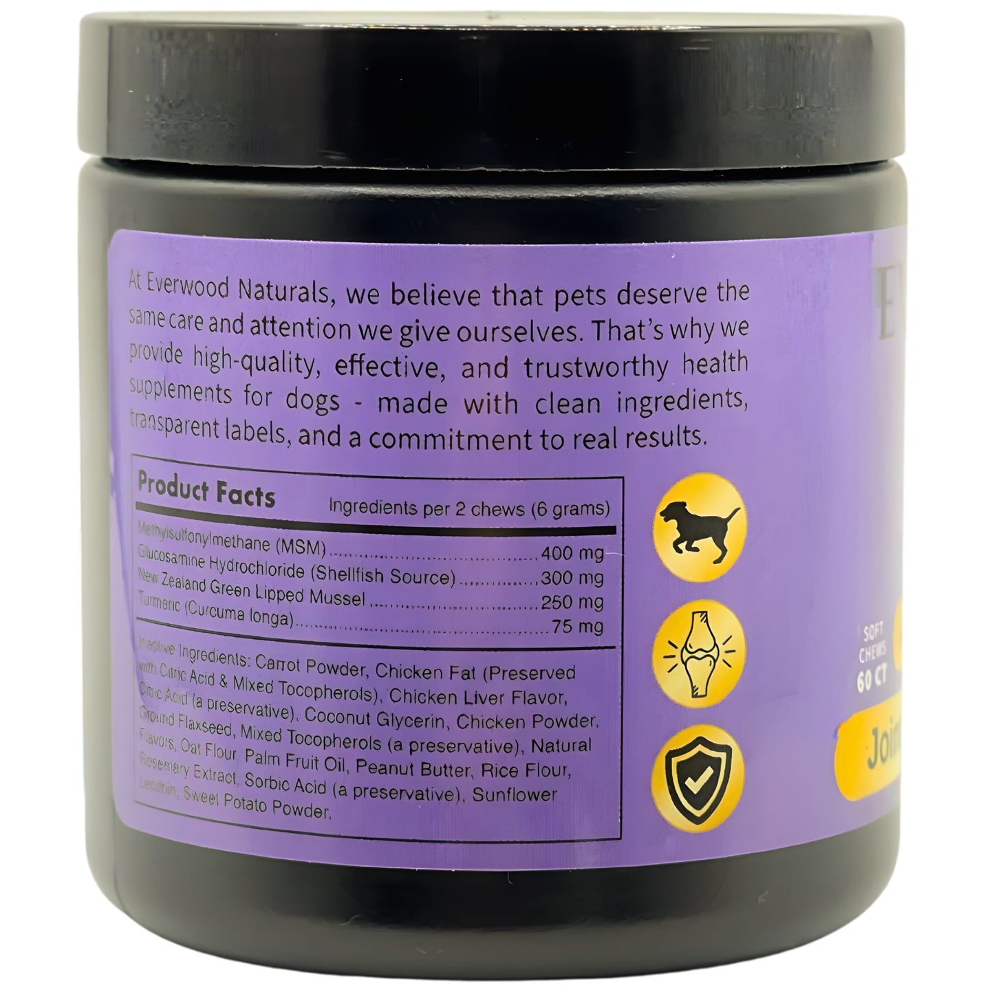 Everwood Naturals Advanced Vet Strength Joint & Mobility Dog Supplement Chews - Everwood Naturals