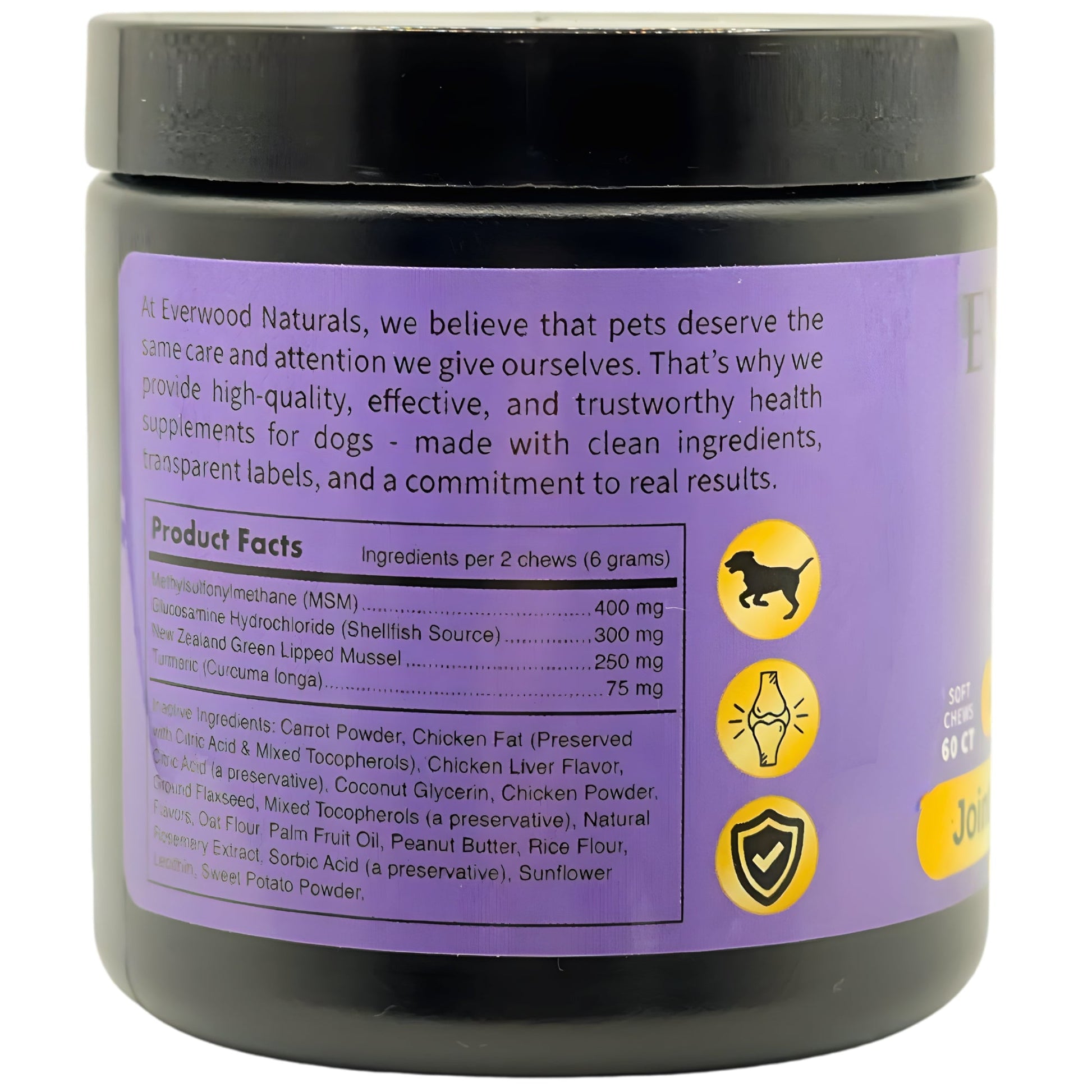 Everwood Naturals Advanced Vet Strength Joint & Mobility Dog Supplement Chews - Everwood Naturals